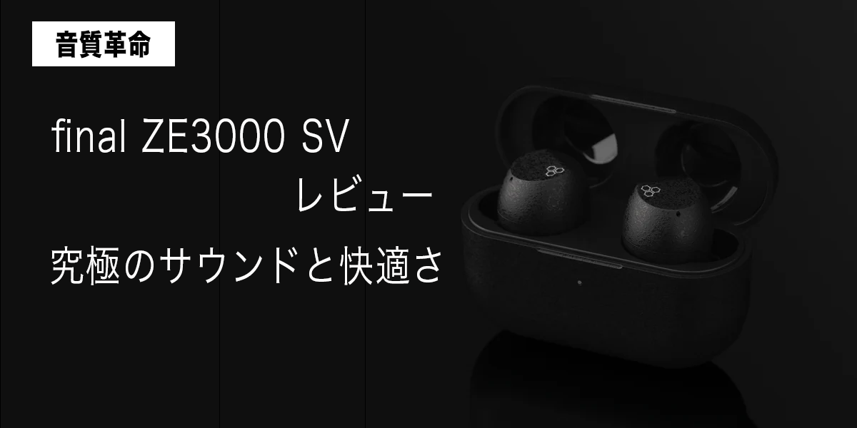 ZE3000 SVレビュー｜高音質と多機能を両立した完全ワイヤレスイヤホン 