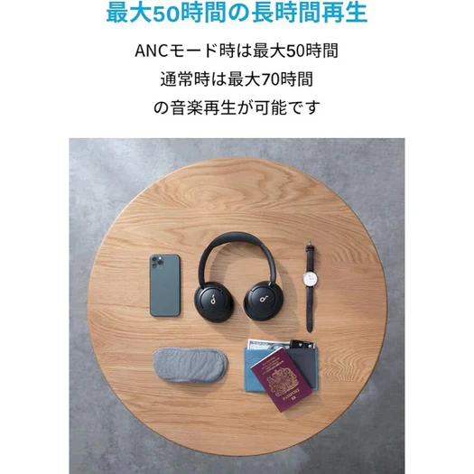 Anker Soundcore Life Q30の長時間再生を表した画像